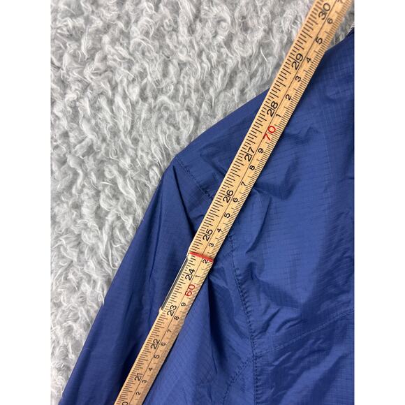 L.L. Bean TEK Waterproof Rain Jacket Blue Women’s Large Hooded Long Coat - Picture 7 of 9